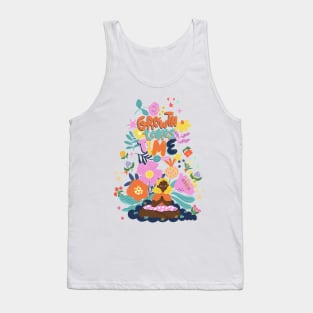 Growth positivity positive vibes floral Tank Top